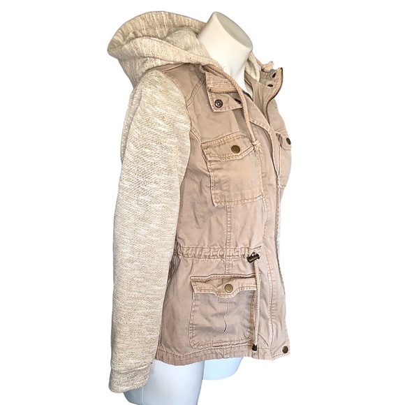 Sky and Sparrow Utility Canvas Drawstring Waist Jacket - Picture 9 of 13